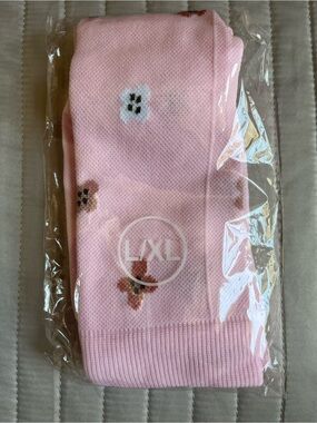 Pink Floral Compression socks L/XL